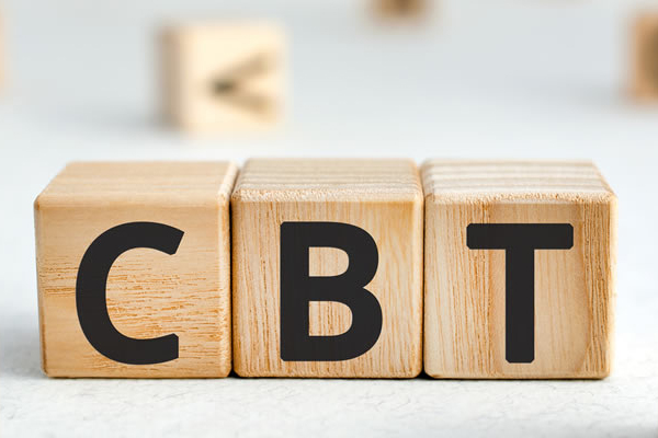 CBT - acronym from wooden blocks with letters, abbreviation CBT Cognitive behavioral therapy