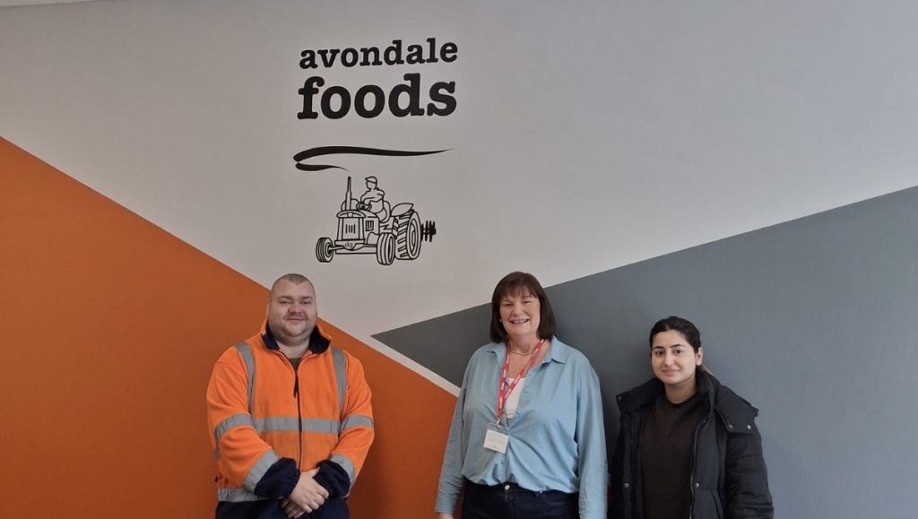 Anne McGale pictured with some of the Avondale employees who attended a menopause awareness session at the manufacturer in April 2026