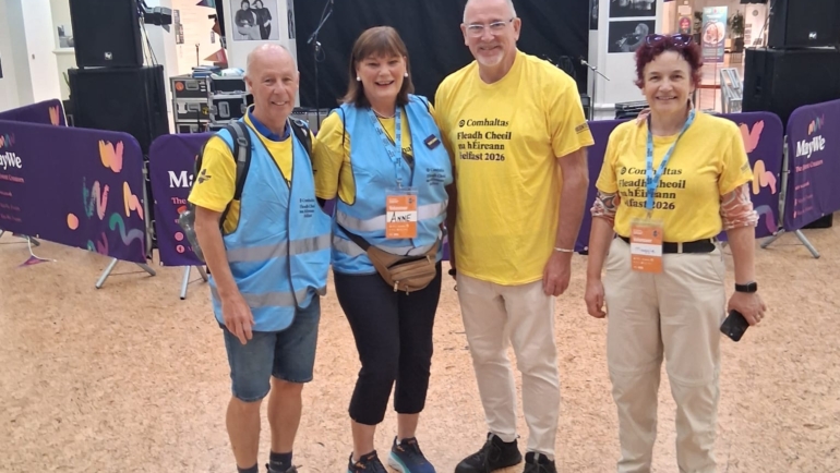 Menopause awareness trainer joins 1,500 volunteers making history at Belfast Fleadh